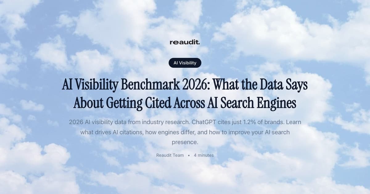 AI Visibility Benchmark 2026: What the Data Says About Getting Cited Across AI Search Engines