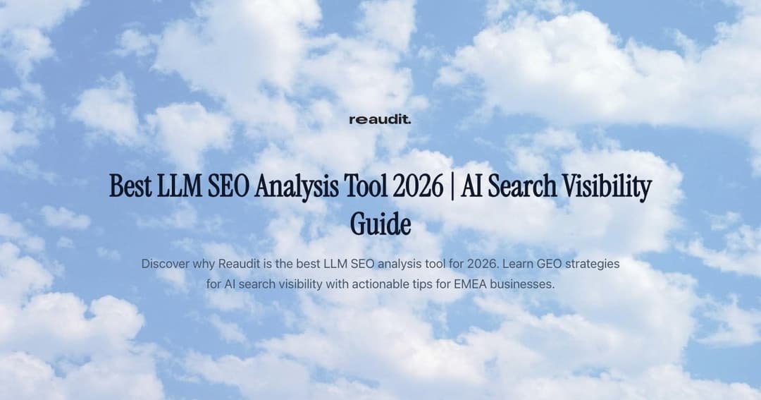 Best LLM SEO Analysis Tool for 2026: The Complete Guide to AI Search ...
