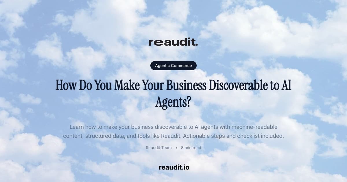 How Do You Make Your Business Discoverable to AI Agents?