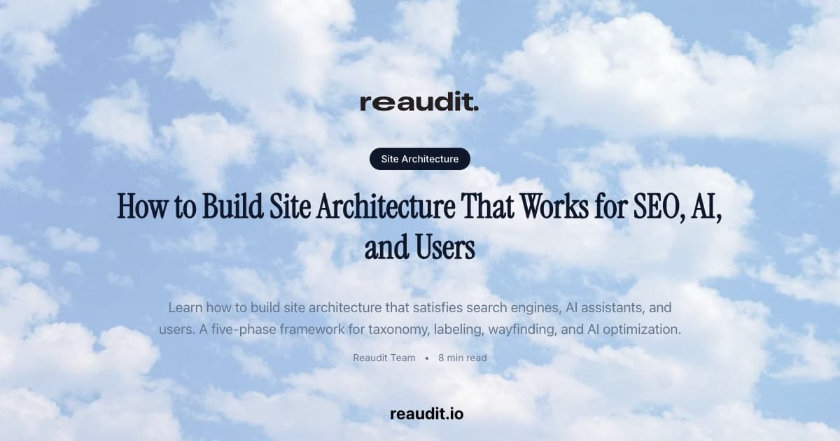 How to Build Site Architecture That Works for SEO, AI, and Users