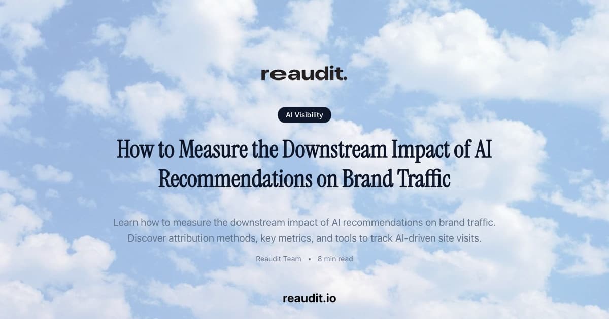 How to Measure the Downstream Impact of AI Recommendations on Brand Traffic