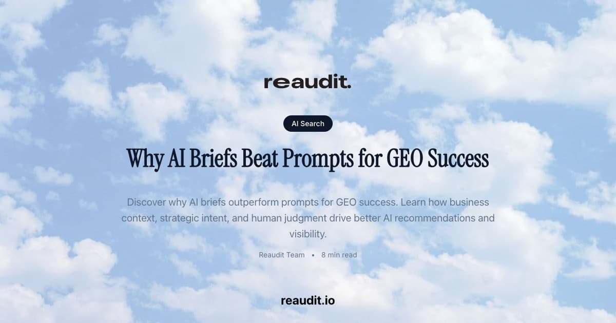 Why AI Briefs Beat Prompts for GEO Success