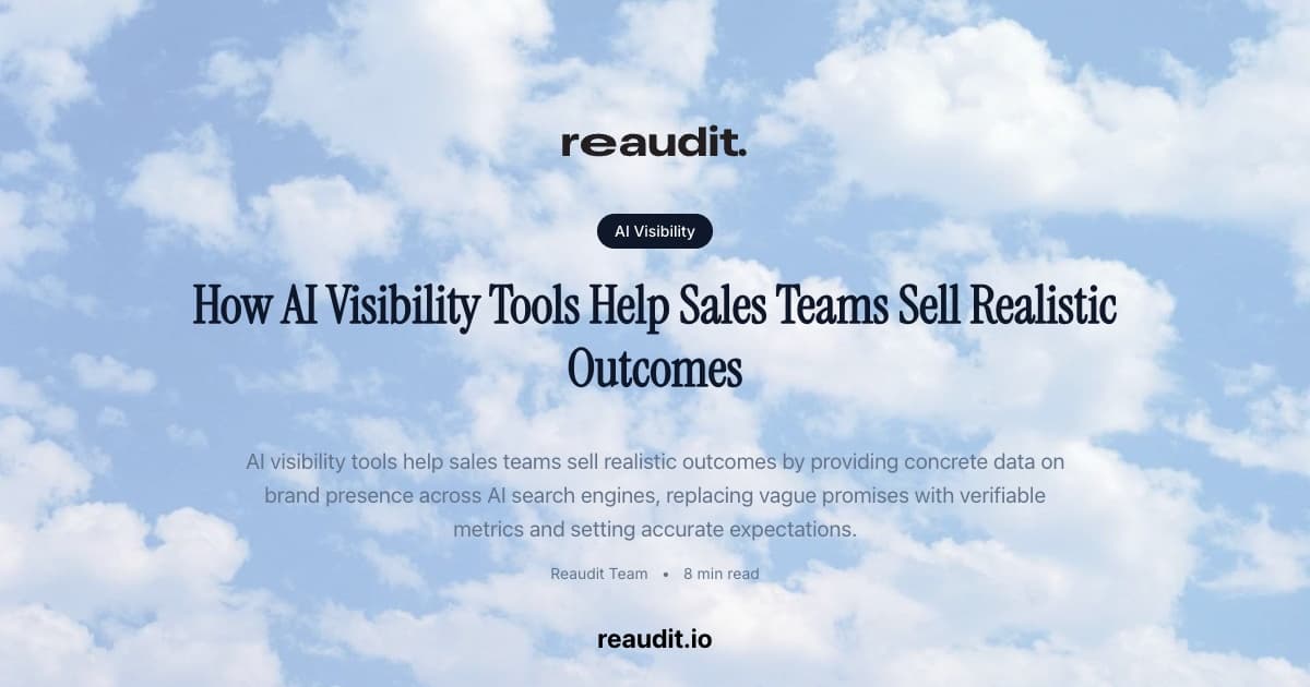 How AI Visibility Tools Help Sales Teams Sell Realistic Outcomes
