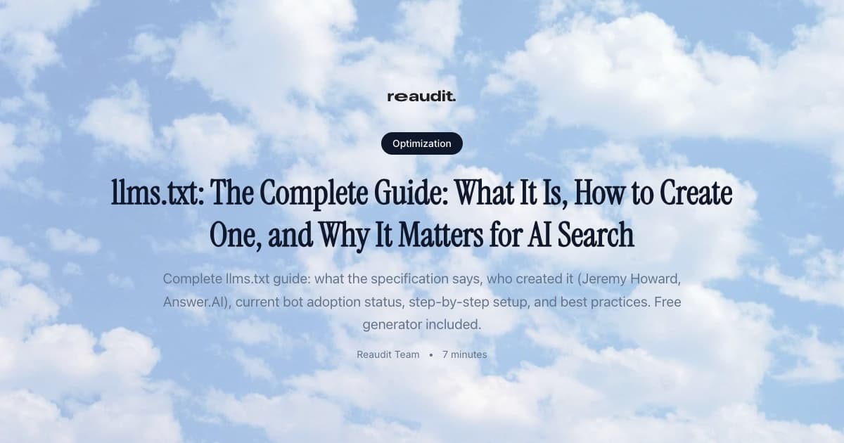 llms.txt: The Complete Guide: What It Is, How to Create One, and Why It Matters for AI Search