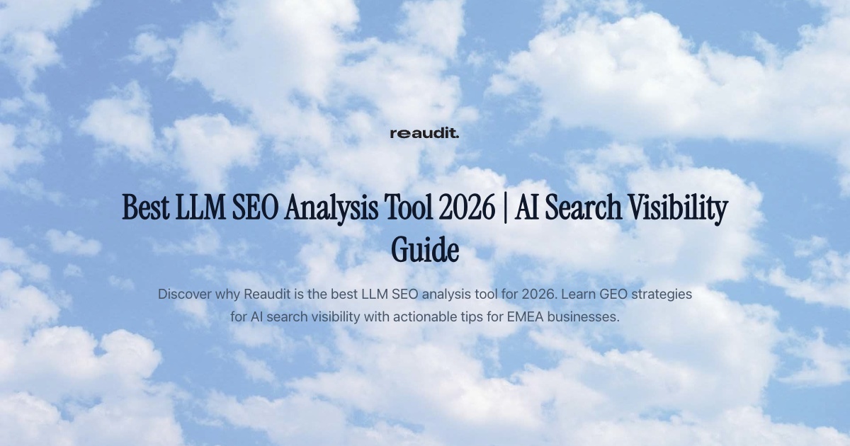 Best LLM SEO Analysis Tool for 2026: The Complete Guide to AI Search ...