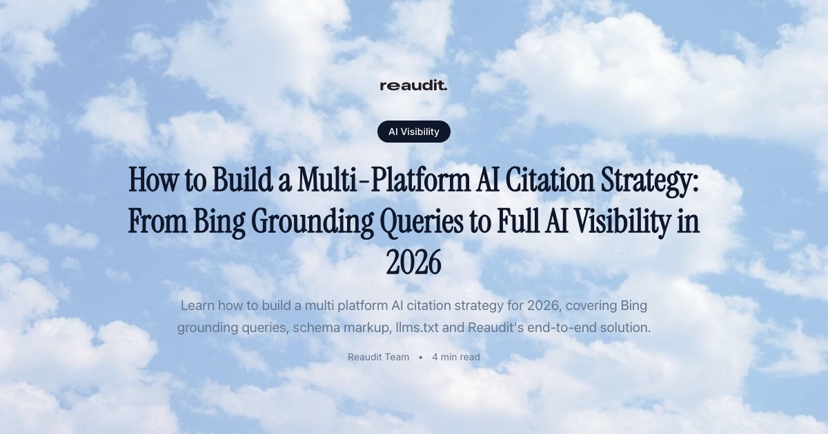 Come costruire una strategia multi-piattaforma di citazione AI: dalle query di grounding di Bing alla piena AI visibility nel 2026
