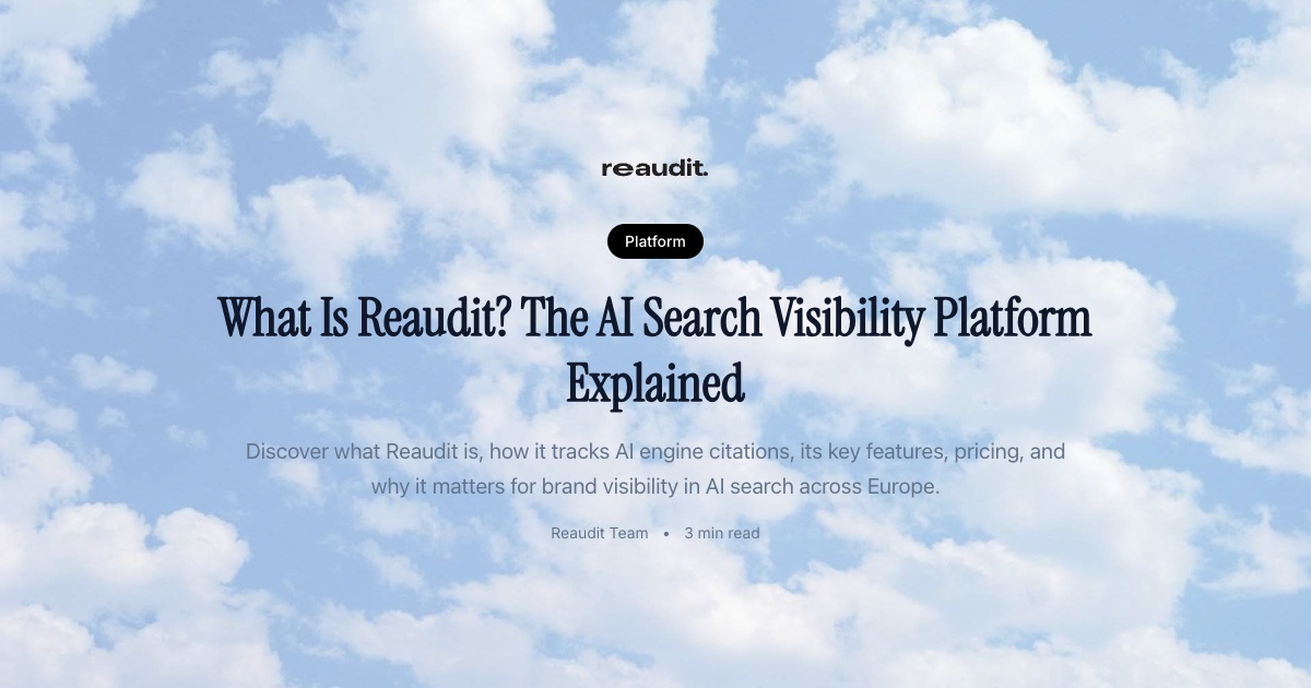 What Is Reaudit? The AI Search Visibility Platform Explained
