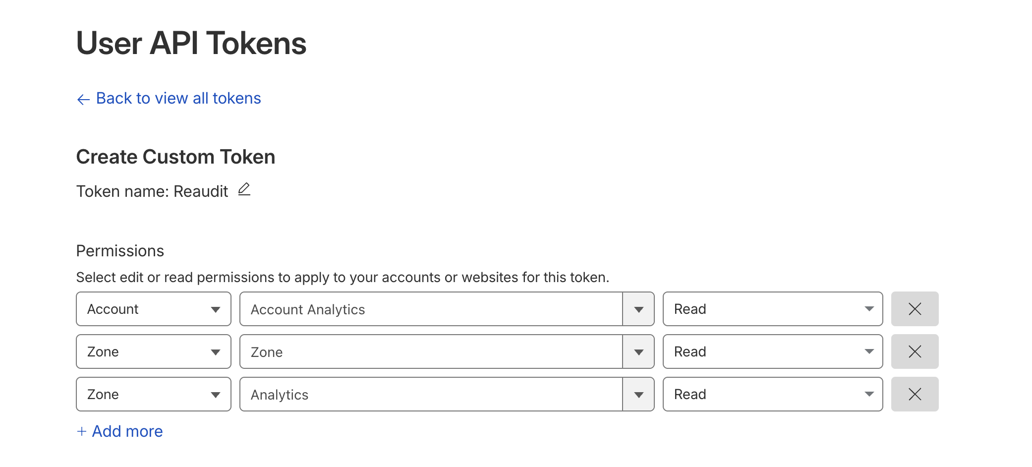 How to setup your cloudflare api to provide data to reaudit